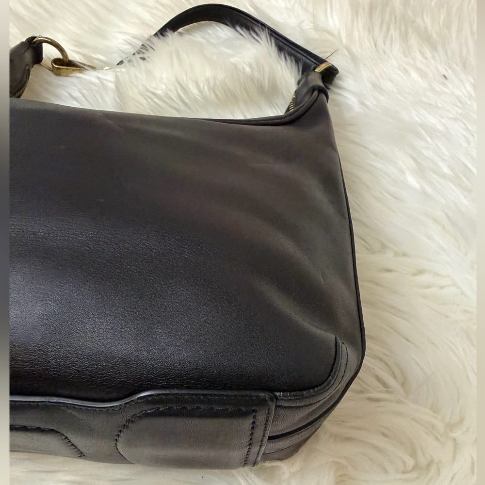 Vintage Coach 6950 Amanda Hobo Shoulder Bag Purse Black Leather - Picture 8 of 13